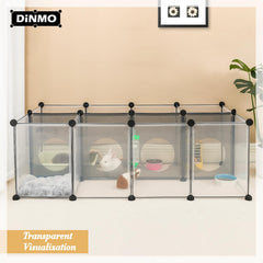 DINMO jaula-hamsters visualización frontal para seguimiento y interacción cercana.