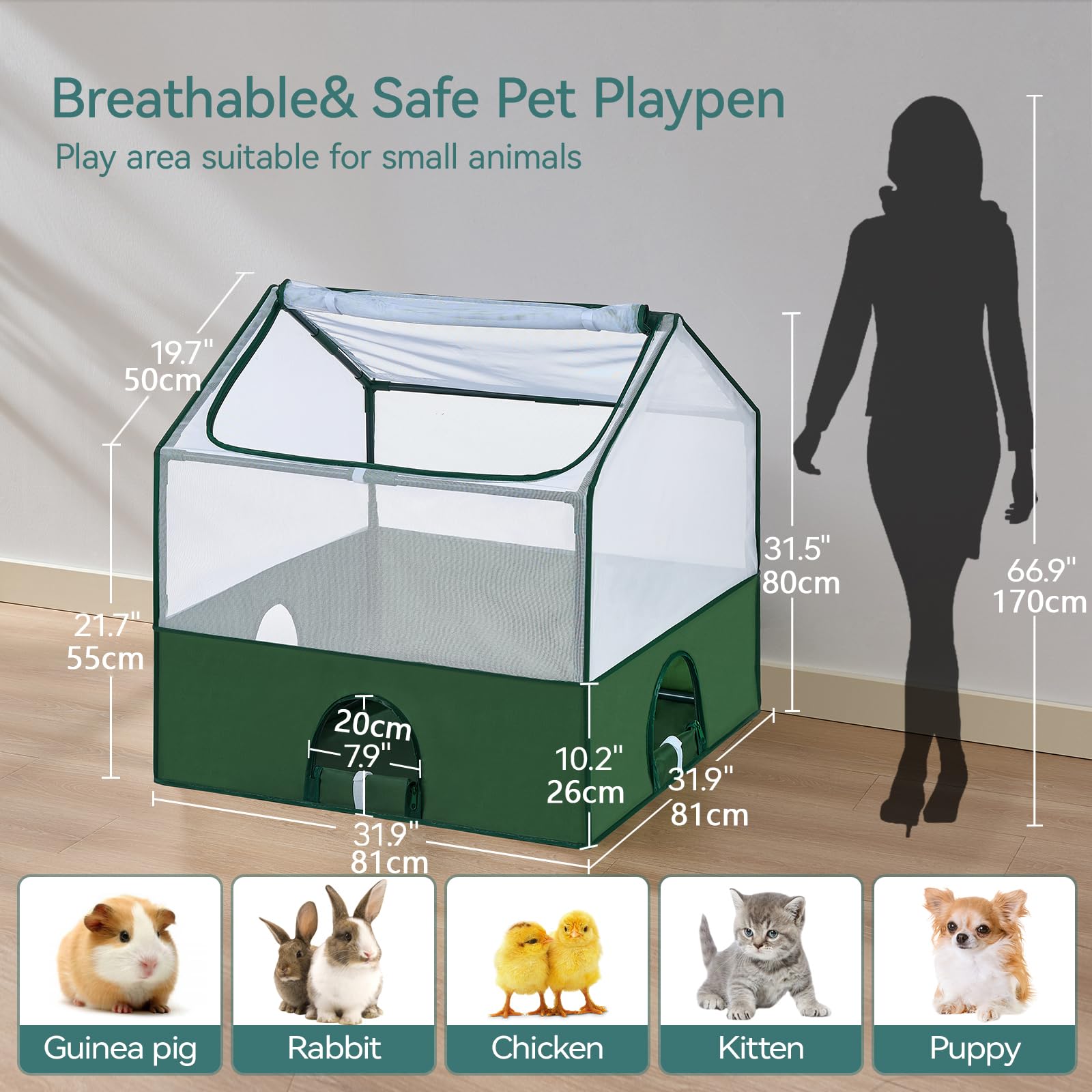 DINMO suelo impermeable facilita la limpieza de derrames y excrementos.