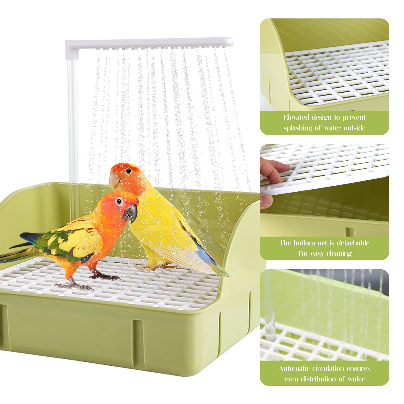 DINTSTYLE-ducha-aves-con-bomba-usb, funcionamiento automático en interiores.