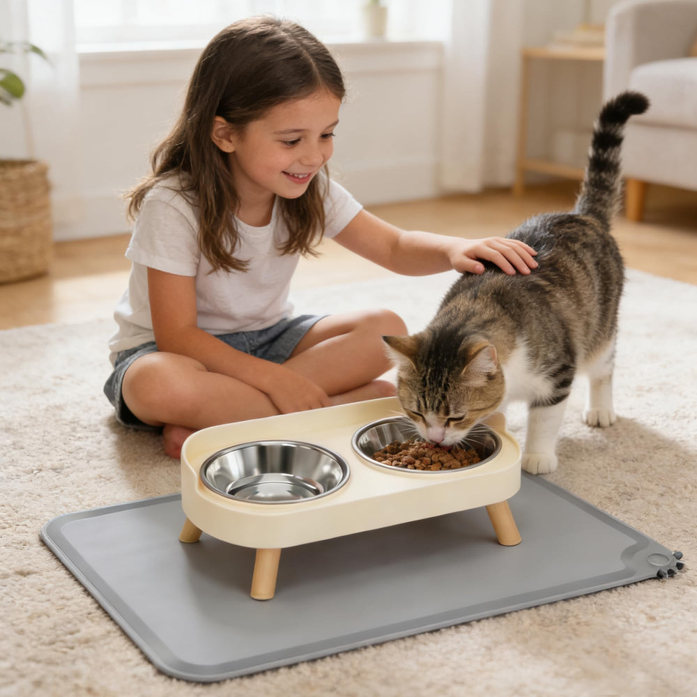 DIRZHX comedero elevado ideal para gatos pequeños y cachorros