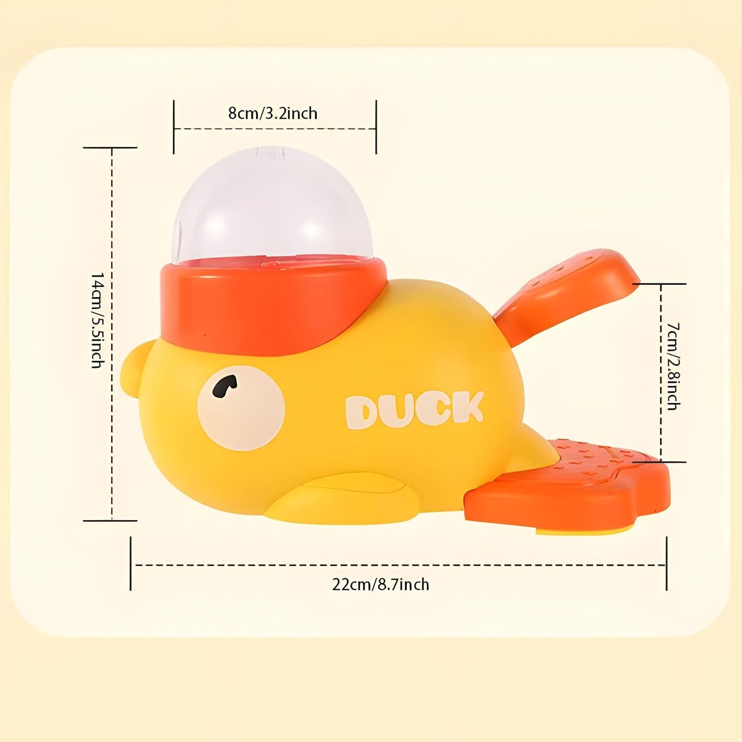 Dispensador de recompensas para perros forma pato; material fácil de limpiar para higiene diaria.
