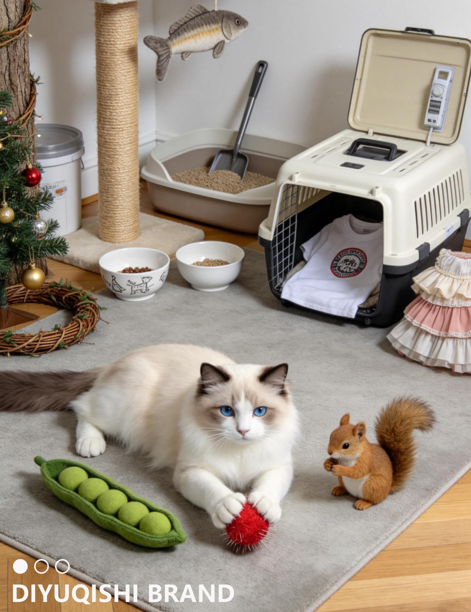 DIYUQISHI juguete colorido de seguridad para gatos