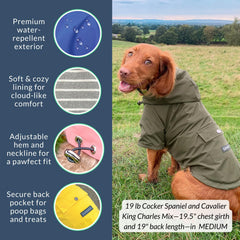 DJANGO Highland chaqueta-perro compatibilidad con arnés para paseos seguros.