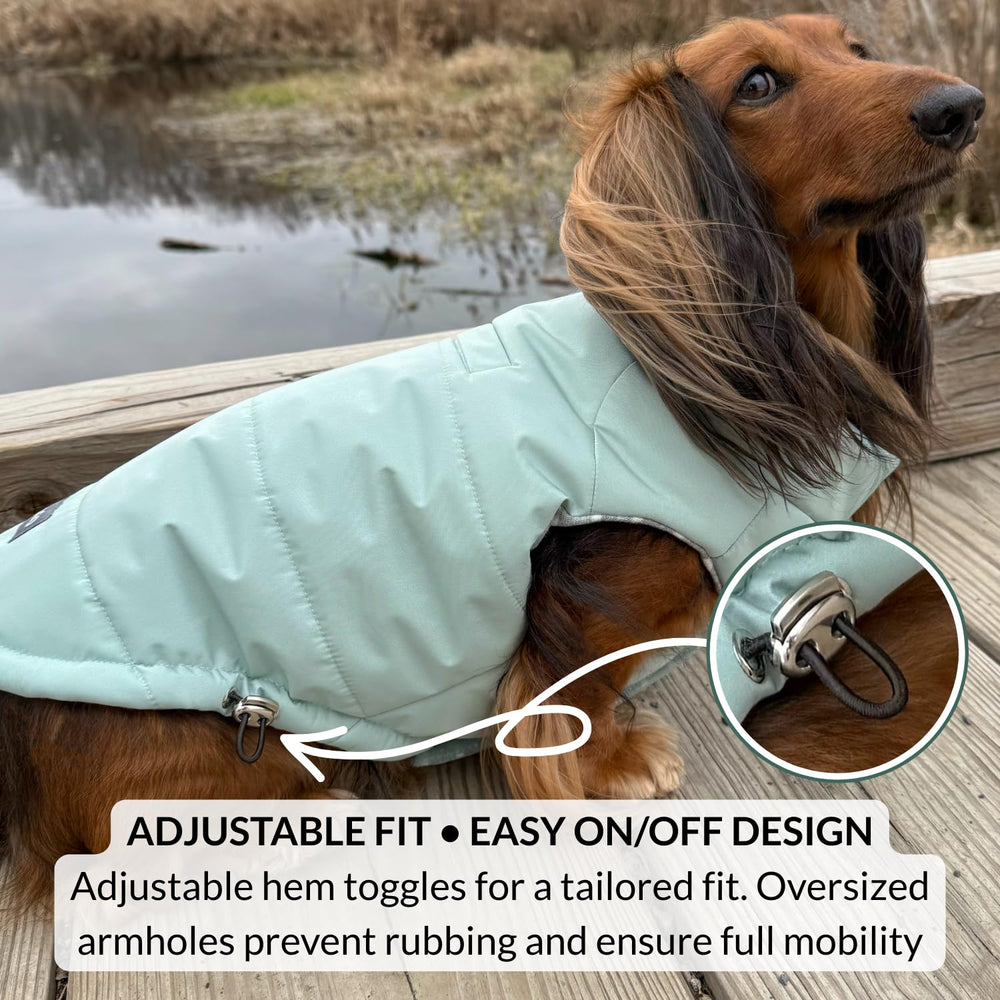 DJANGO Puffer para perro: ajuste doble elástico para una fijación segura
