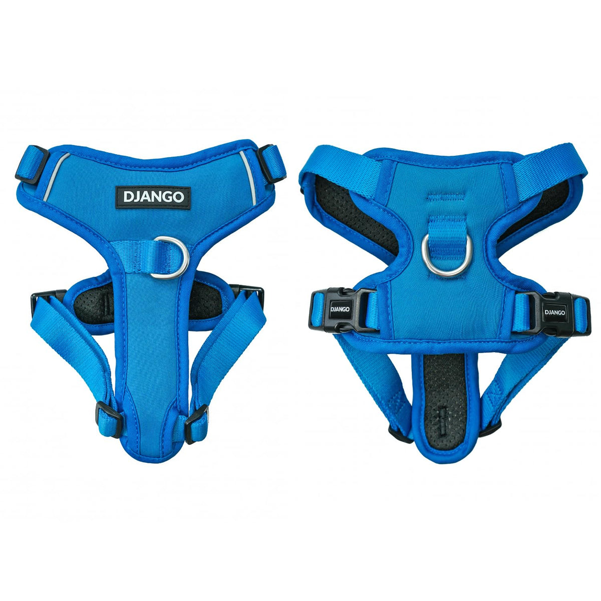DJANGO Tahoe Sin Tirones: frente con clips para control en paseos.