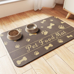 DK177 alfombrilla absorbente para mascotas mantiene seca la zona de comida.