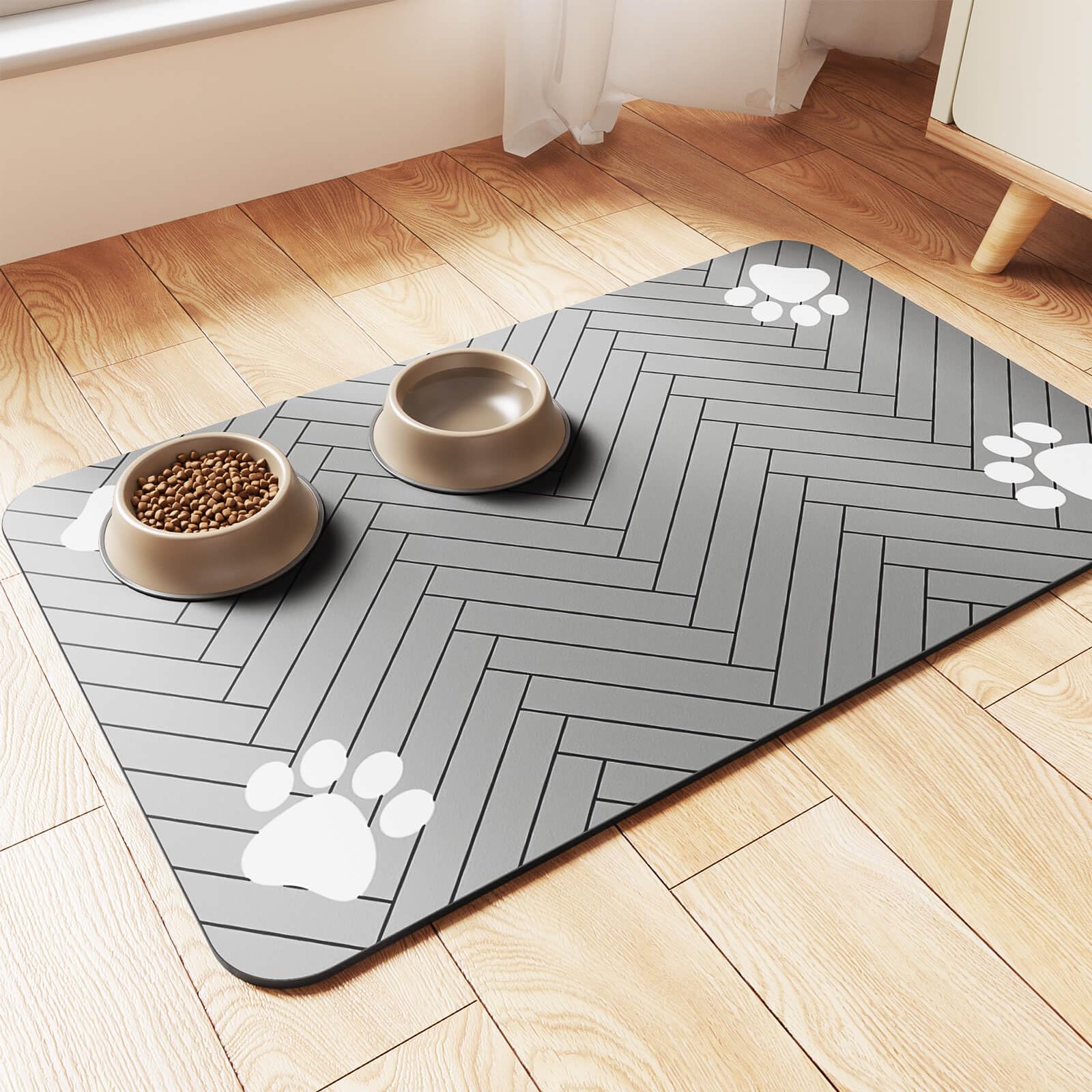 DK177 almohadilla absorbente para mascotas, 24x16, atrapa derrames y mantiene limpia la zona de comida.