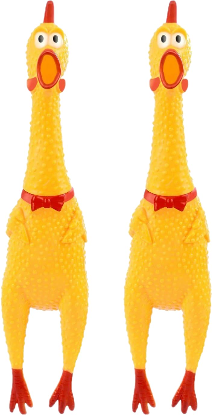 Gallina de goma Dlh Western gritona de 12 pulgadas, ideal para bromas.