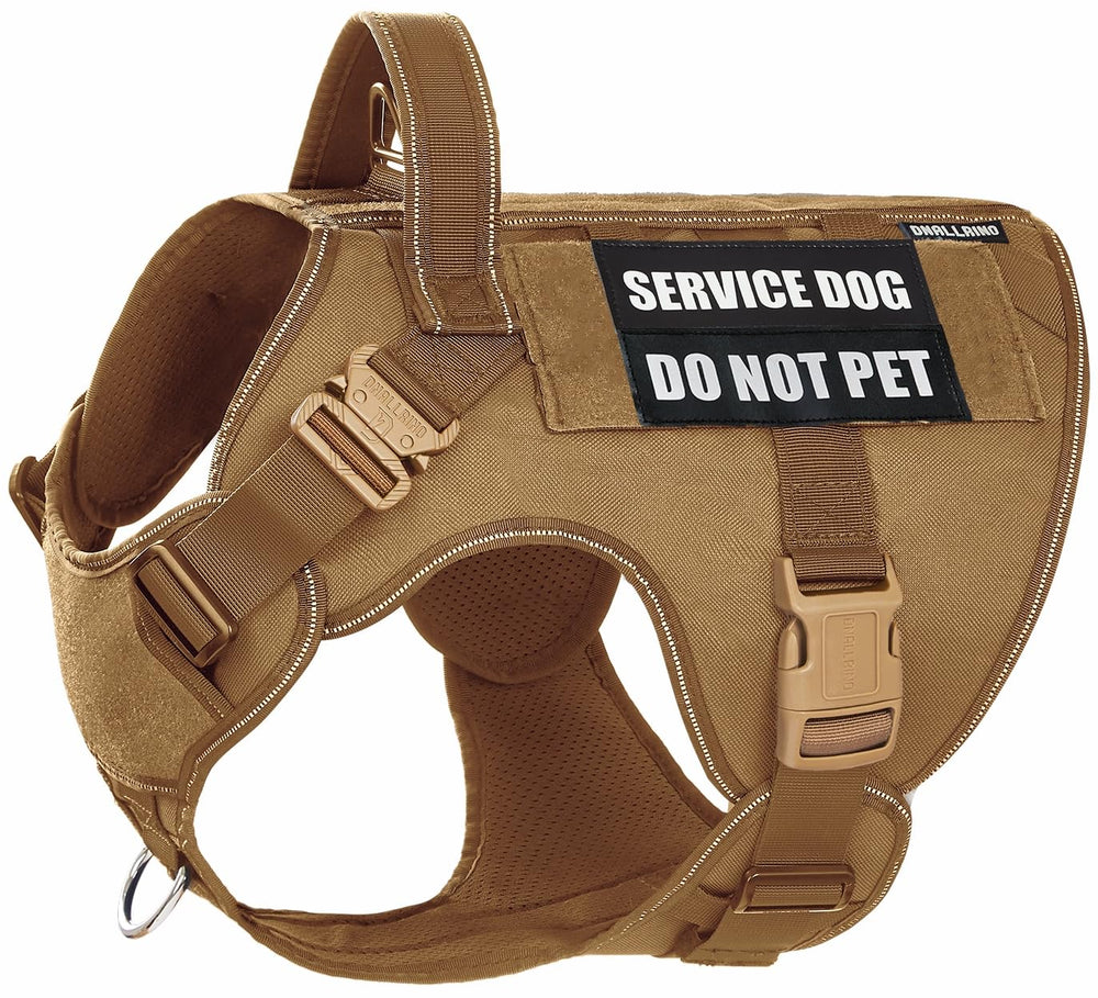 Arnés DNALLRINO táctico para perro grande, vista frontal, ajuste cómodo para caminatas largas