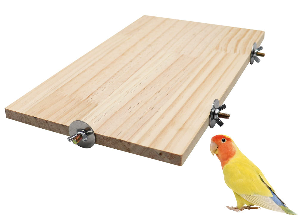 Dnoifne plataforma-percha-pajaro-grande: soporte amplio para aves y pequeños roedores.