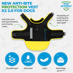 Dog Armour Pro chaleco con protección anti penetración para mordidas.