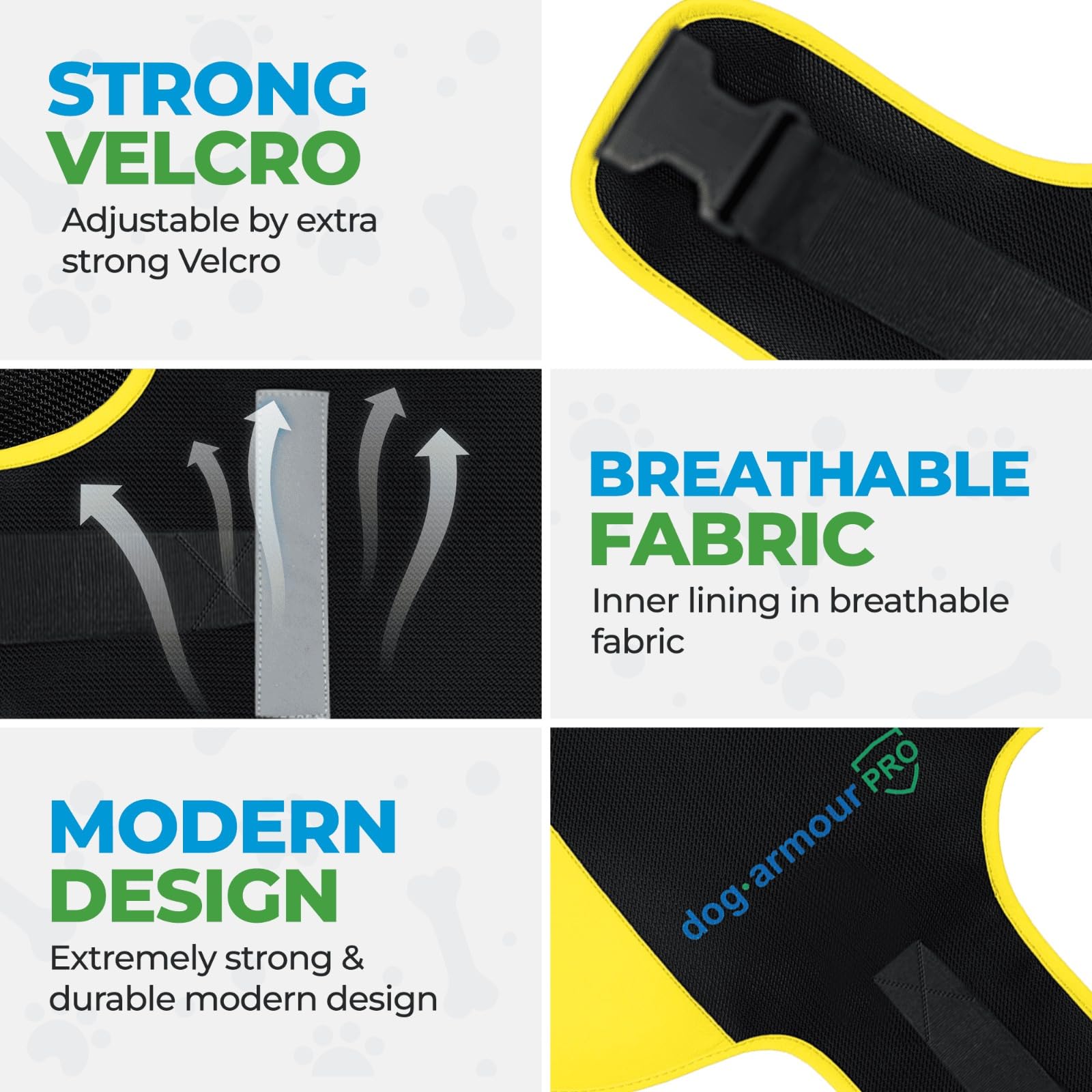 Dog Armour Pro tejido Climacool interior transpirable para mayor confort.