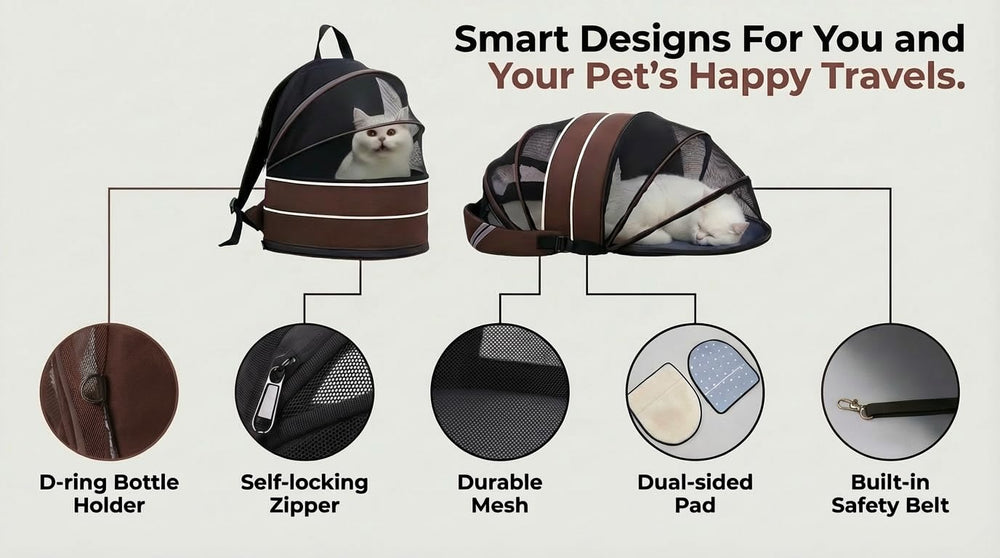 Mochila portadora ideal para visitas al veterinario