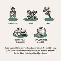 Dog Treat Naturals palitos dentales garbanzos menta, sabor apto para perros pequeños.