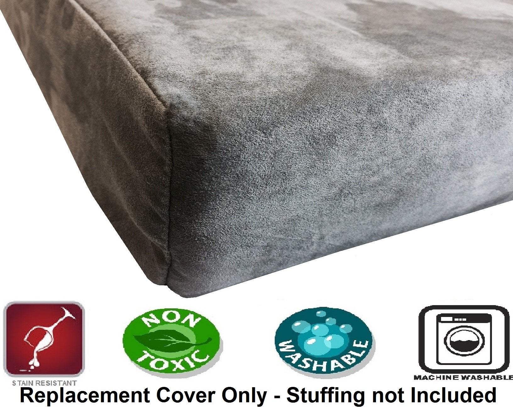 Dogbed4less, cierre oculto para funda gris, durable y fácil de lavar