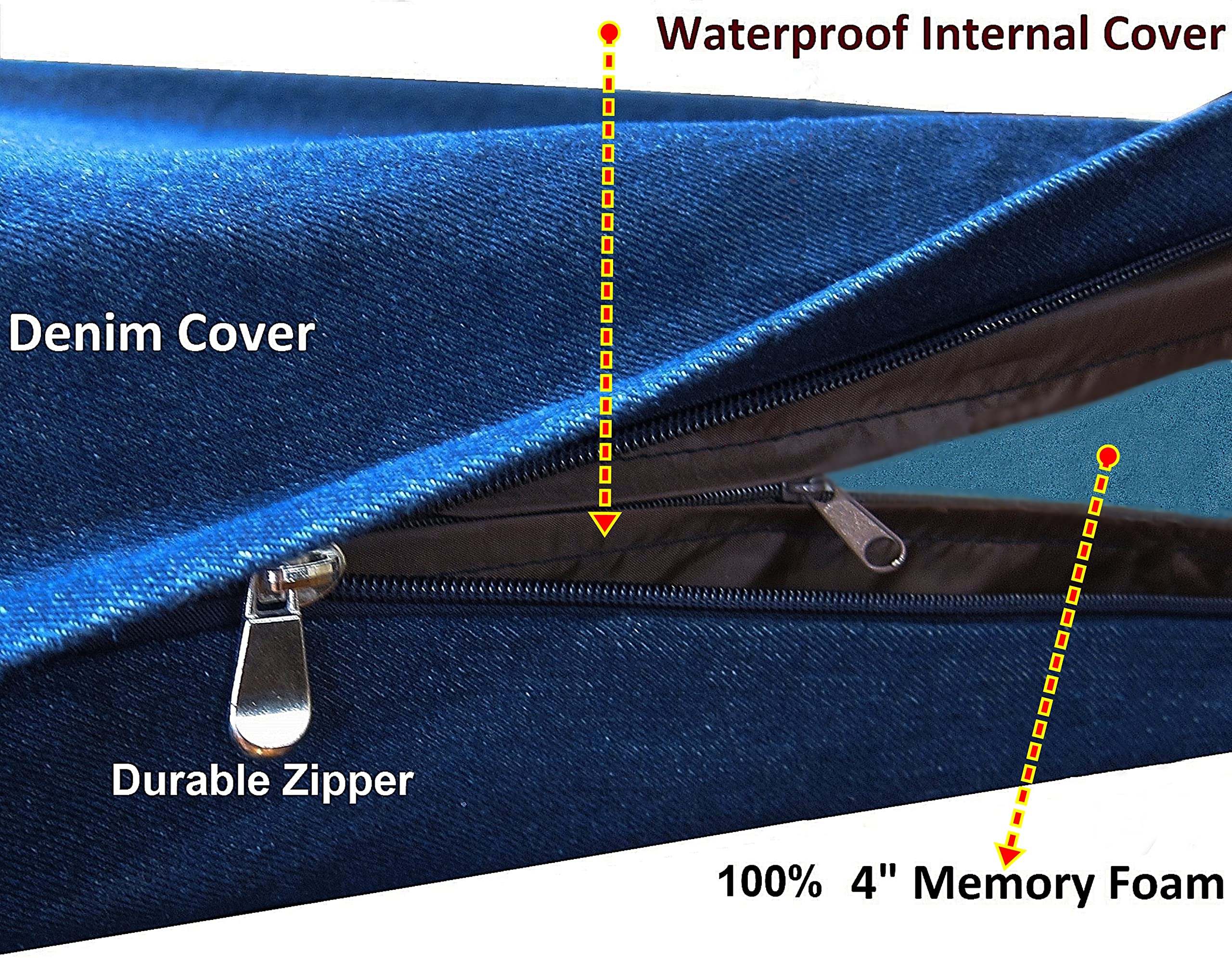 Funda externa MicroSuede de repuesto para Dogbed4less facilita cambios