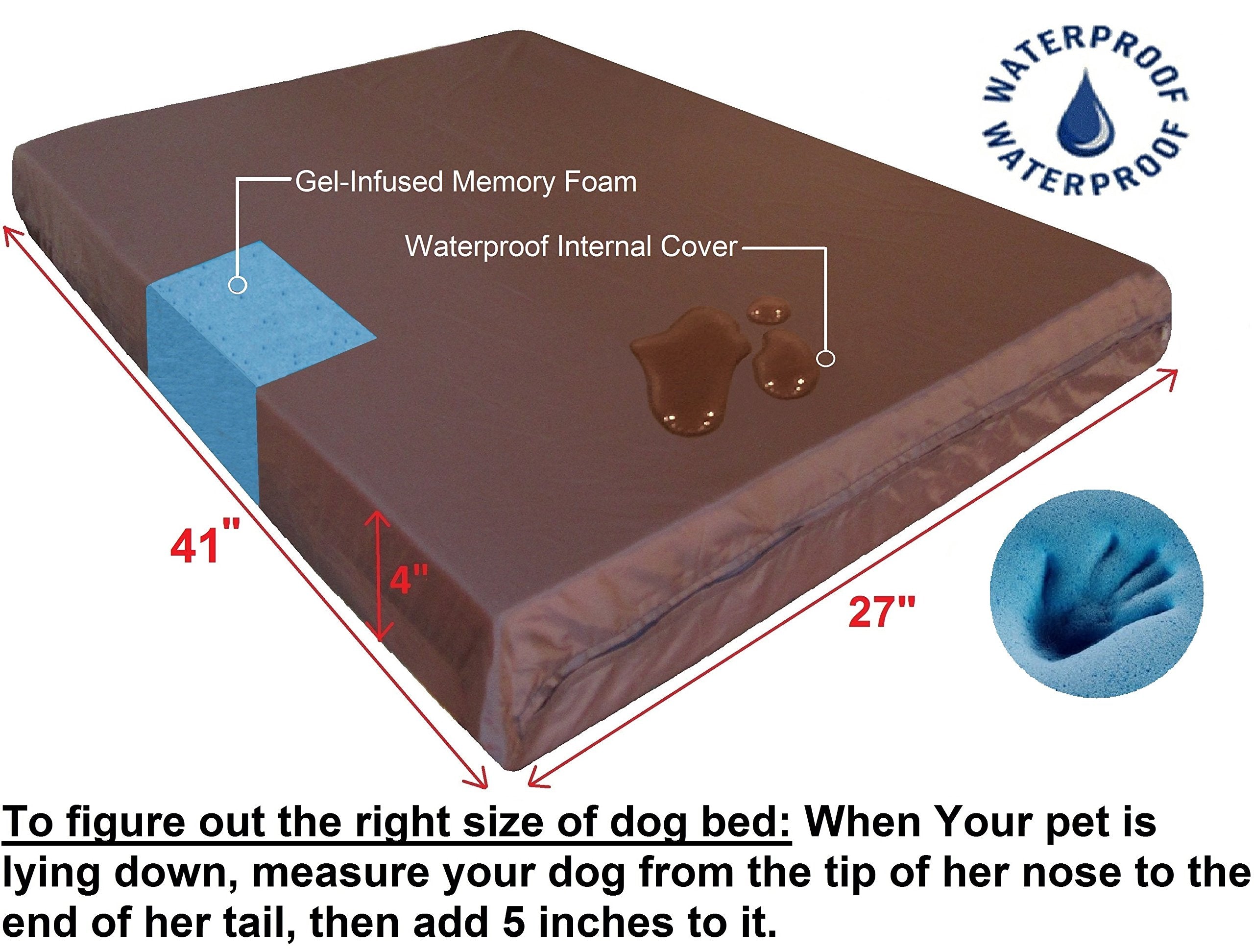 Dogbed4less Funda interna impermeable con cierre protege la espuma