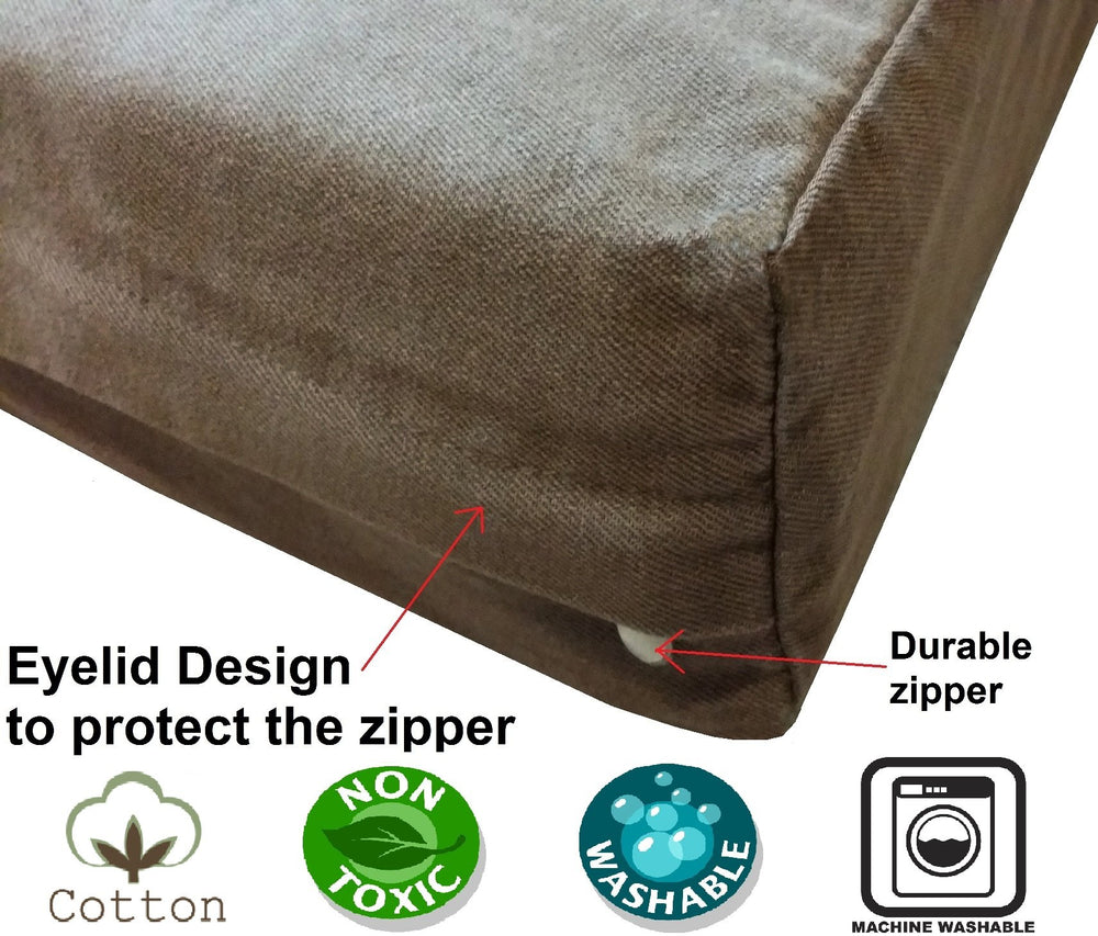 Mezclilla 100% algodón Dogbed4less, funda duradera para cama de mascota 55x47.