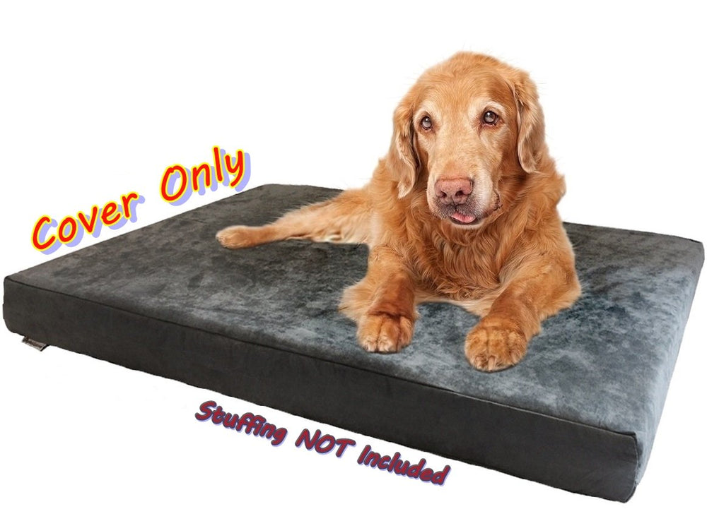 Dogbed4less funda microsuede gris, tela suave y resistente a manchas