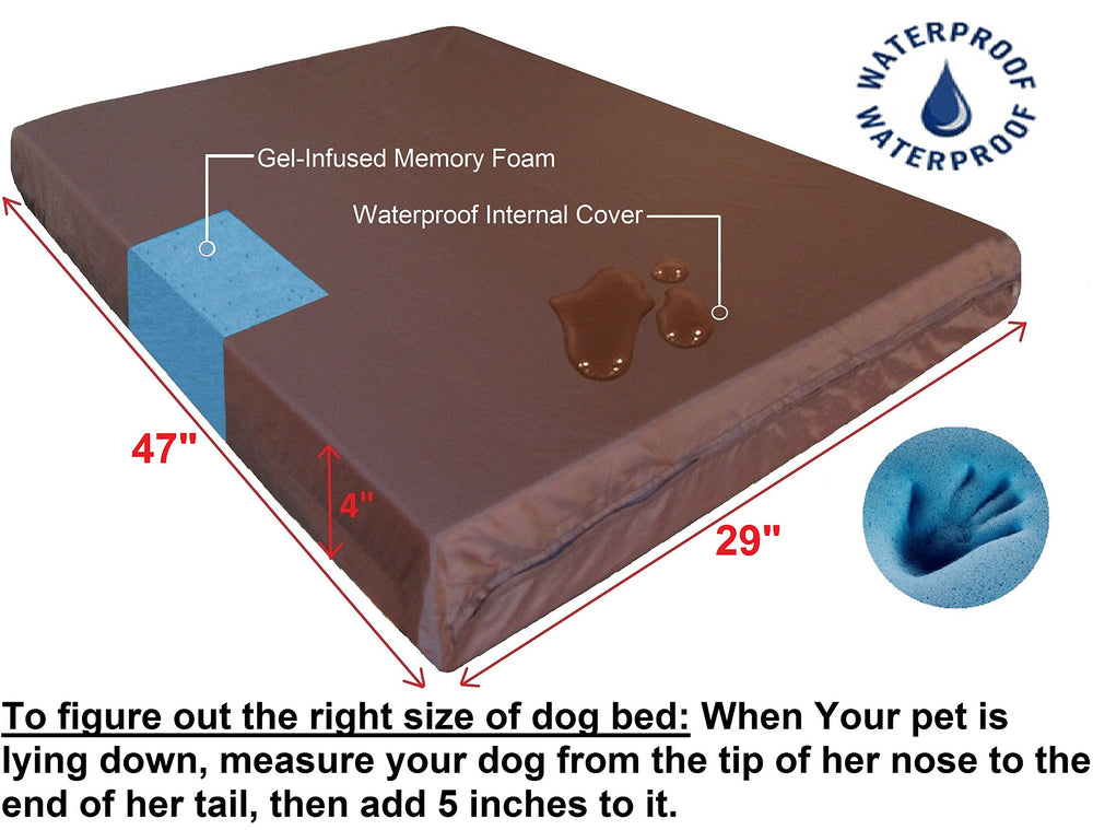 Dogbed4less XL, cubierta interna impermeable protege el inserto.