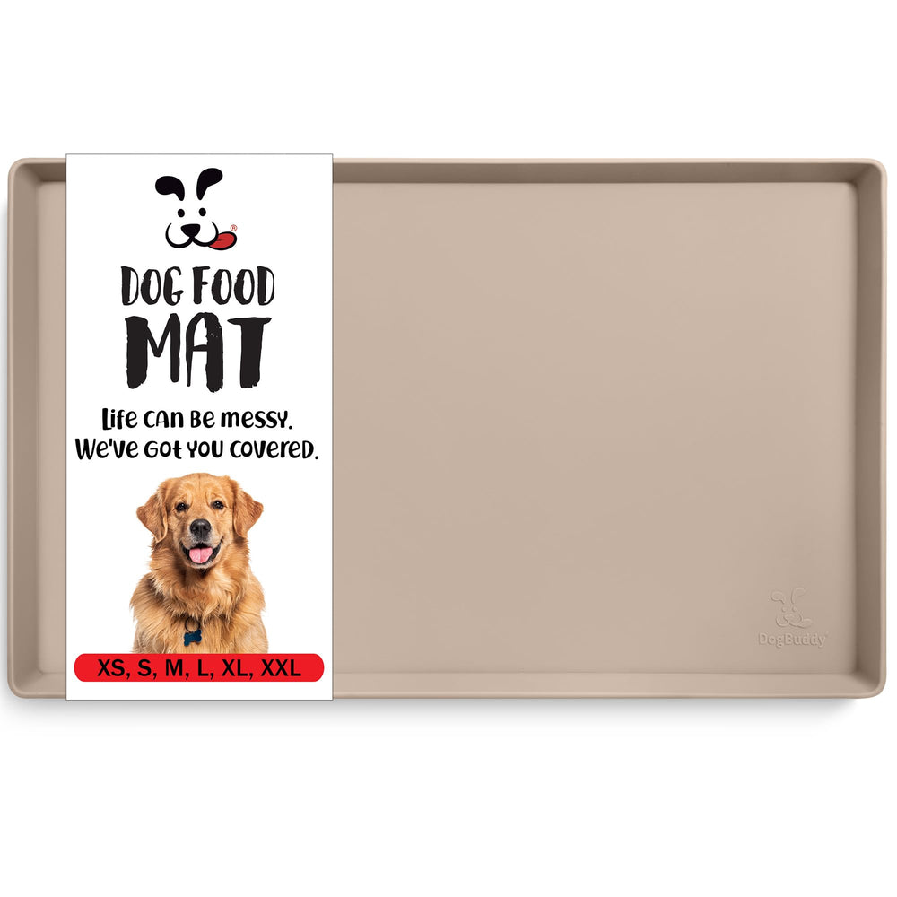 DogBuddy alfombrilla para comida de perro-xl, ideal para tazones grandes y limpieza sencilla.