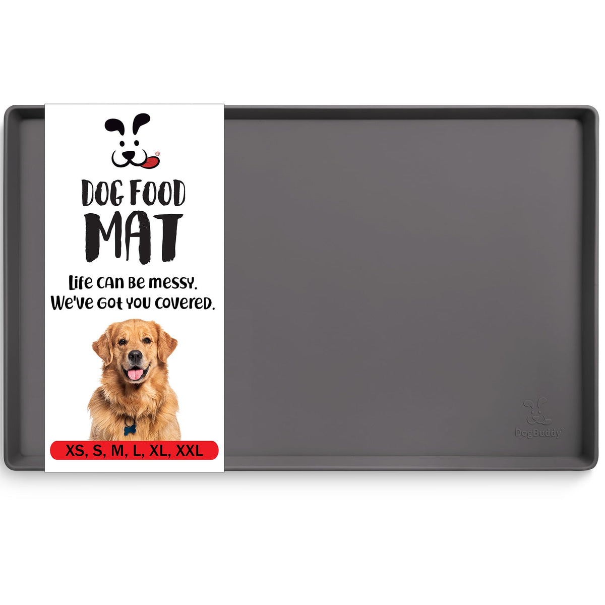 DogBuddy alfombrilla impermeable para comida y agua, protege el piso.
