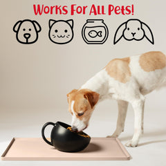 DogBuddy estera antideslizante, cuenco permanece estable durante las comidas.