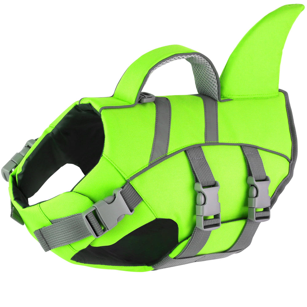 Dogcheer chaqueta salvavidas con aleta de tiburón para nadar con seguridad.