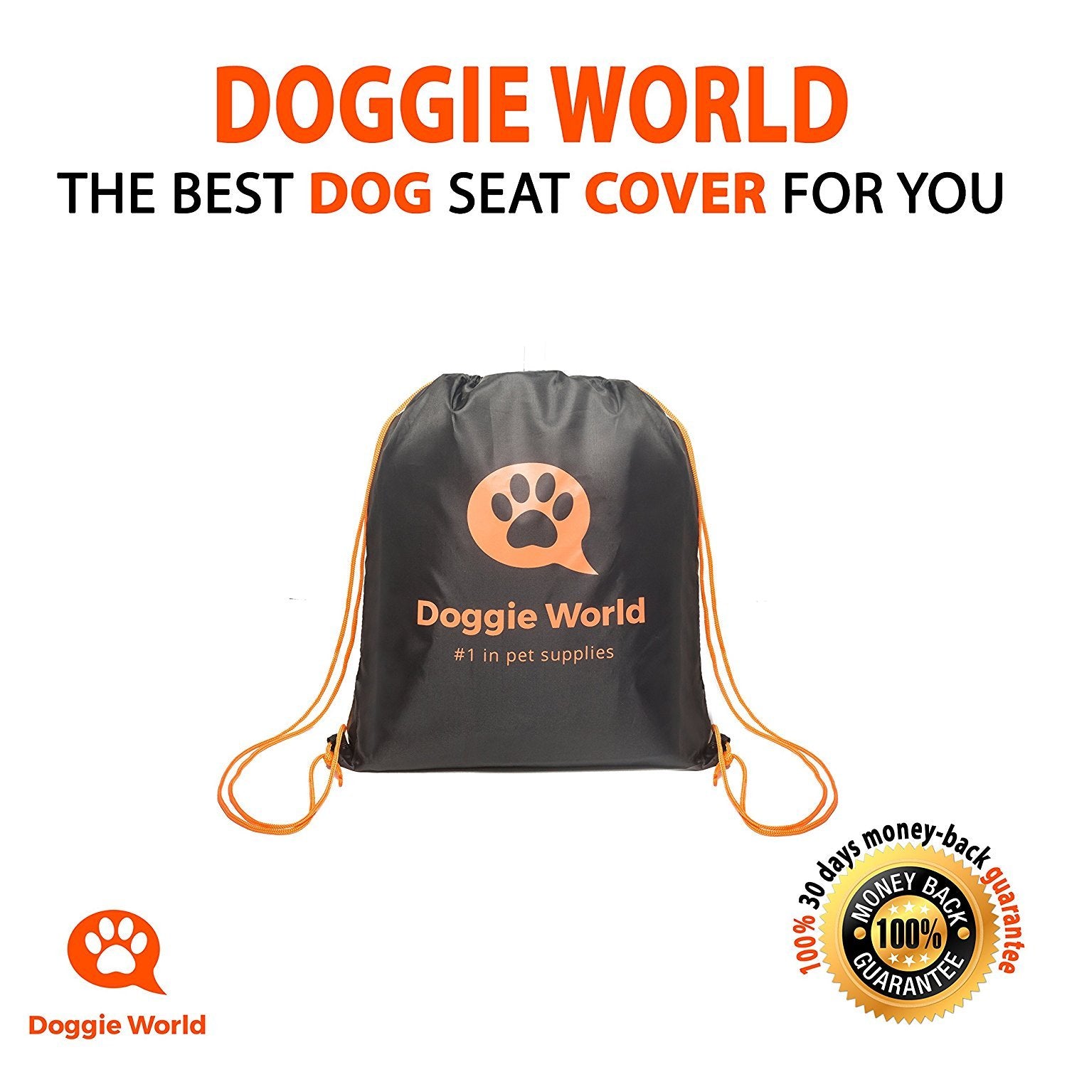 Doggie World fijación trasero resistente evita deslizamientos durante trayectos.