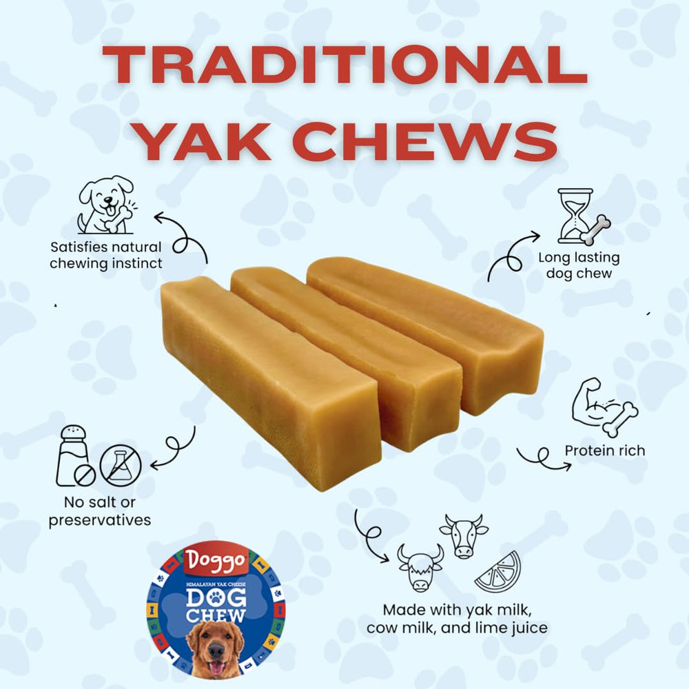 Doggo Dog Chew yak cheese Himalaya pequeña para perros pequeños, entretenimiento