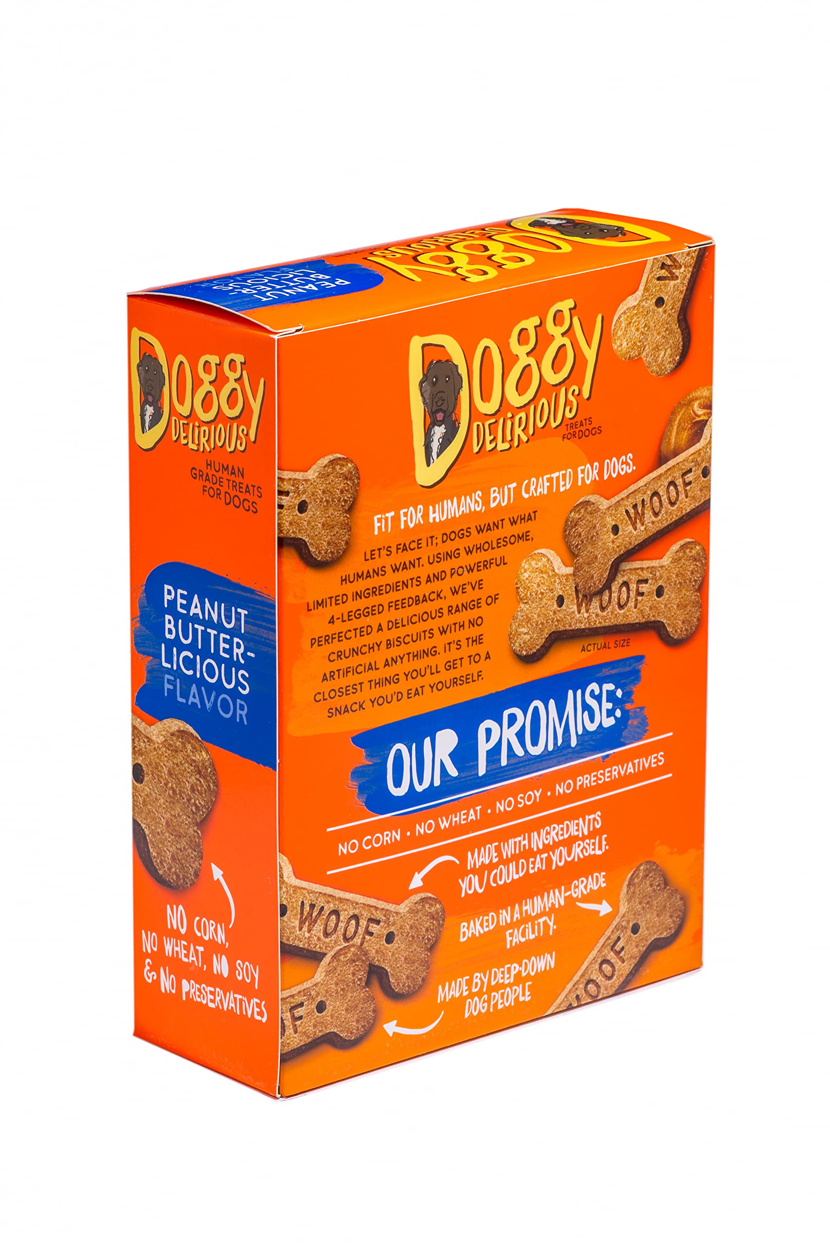 Doggy Delirious galletas de cacahuete, textura crujiente para masticar