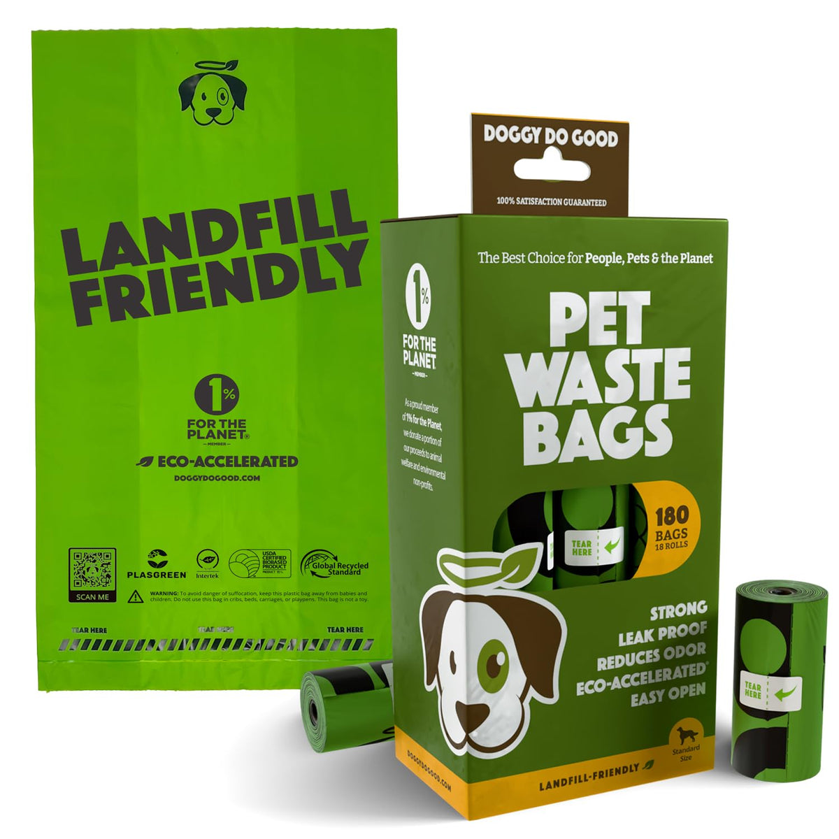 Doggy Do Good bolsas-basura-perro-eco-durables para paseos diarios y limpieza rápida.