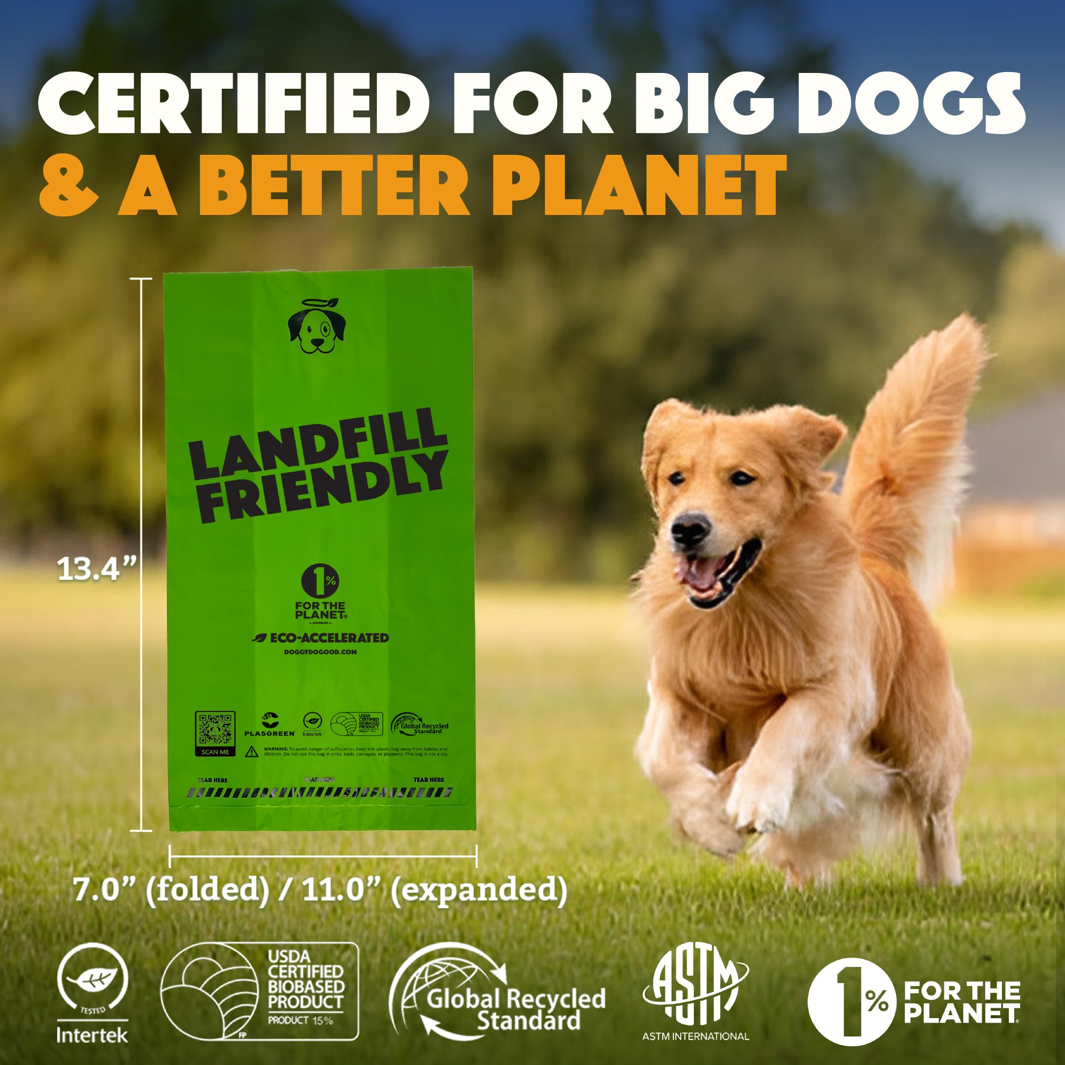 Doggy Do Good bolsas-desechos-perro-resistentes-a-prueba-de-fugas protege contra derrames