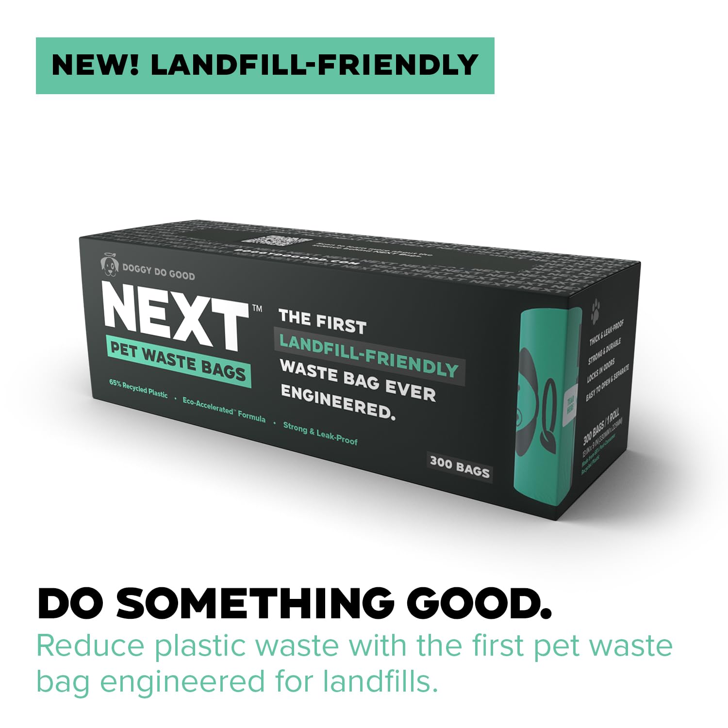Doggy Do Good Next: bolsas de desecho gruesas y a prueba de derrames para paseos seguros.