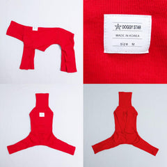 doggystar galgo italiano cuello alto rojo, diseño que evita tirones al moverse