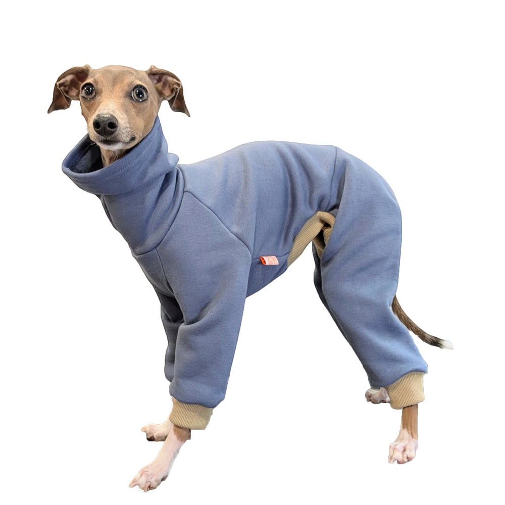 Doggystar galgo italiano, vista frontal, mantiene calor suave con forro de felpa.