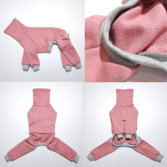 Doggystar mono rosa para galgo italiano, diseño cómodo con mangas largas.