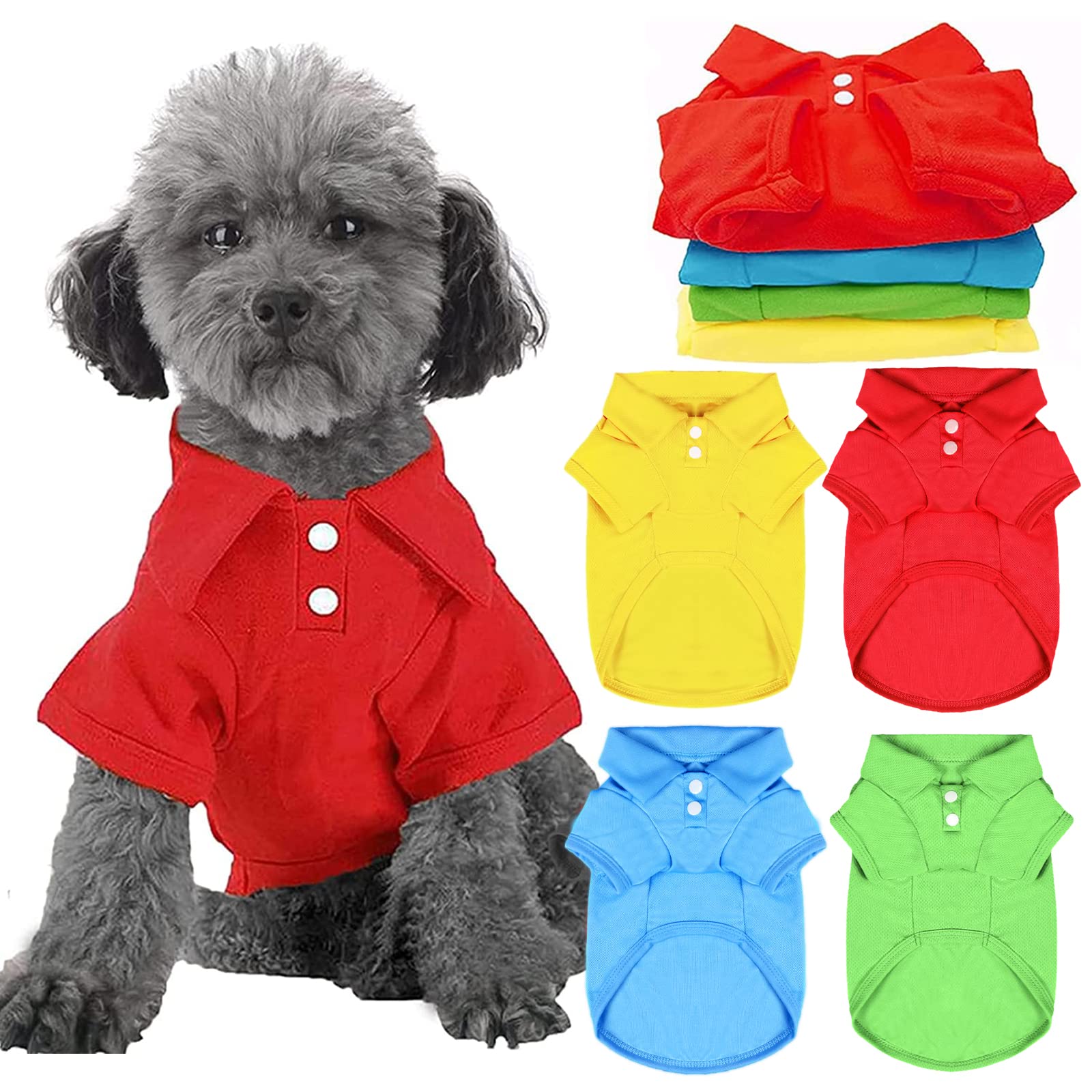 DOGGYZSTYLE conjunto polo para perros con colores vivos para paseos