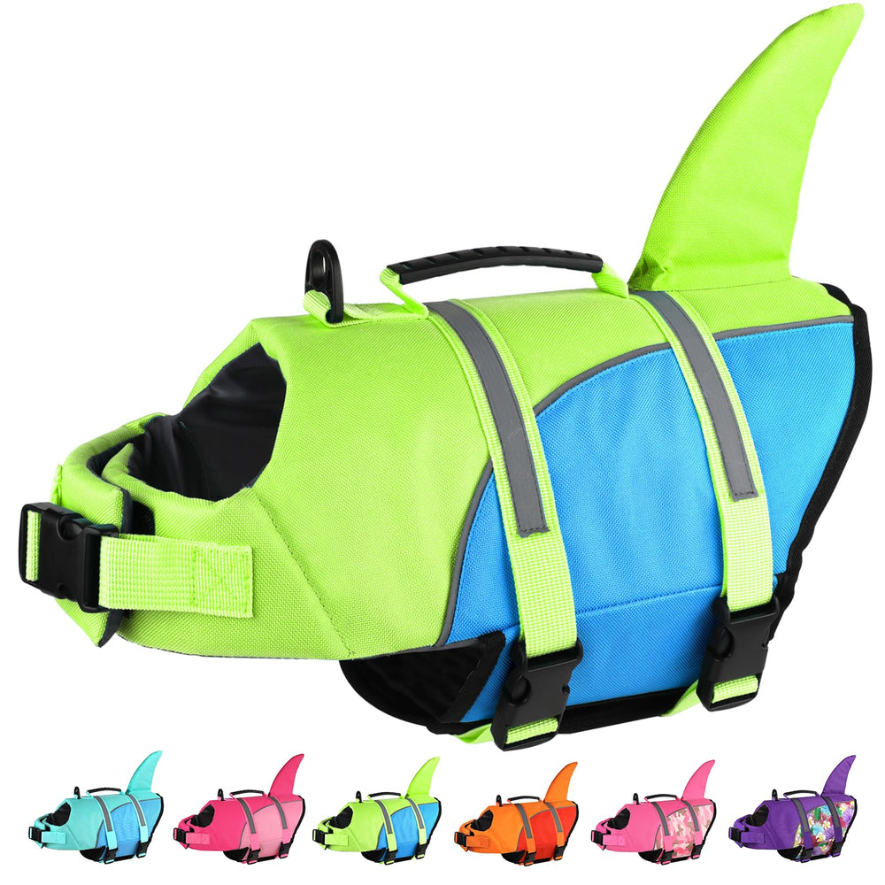 Doglay chaleco salvavidas tiburón: diseño llamativo para localizar al perro y lucir en la playa