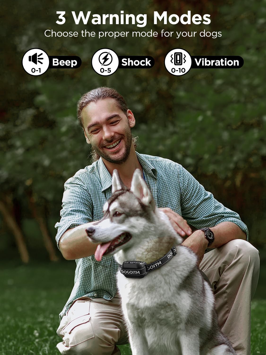 Modos de aviso de DOGOITM: tono, vibración y choque.