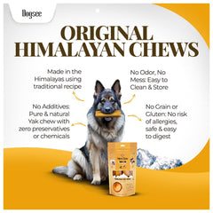 Dogsee Yak Cheese Turmeric, ingredientes naturales para una golosina natural para perros.