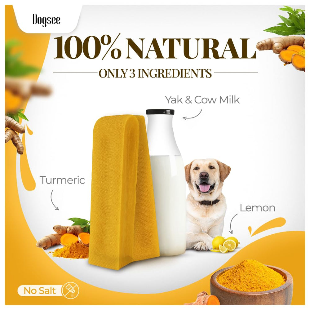 Dogsee Yak Cheese Turmeric, sin olor ni desorden para masticar en casa.
