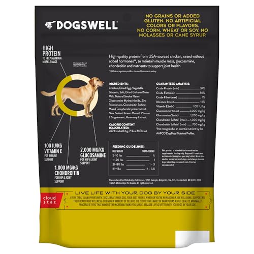 Dogswell premios de pollo, pieza individual para movilidad diaria.