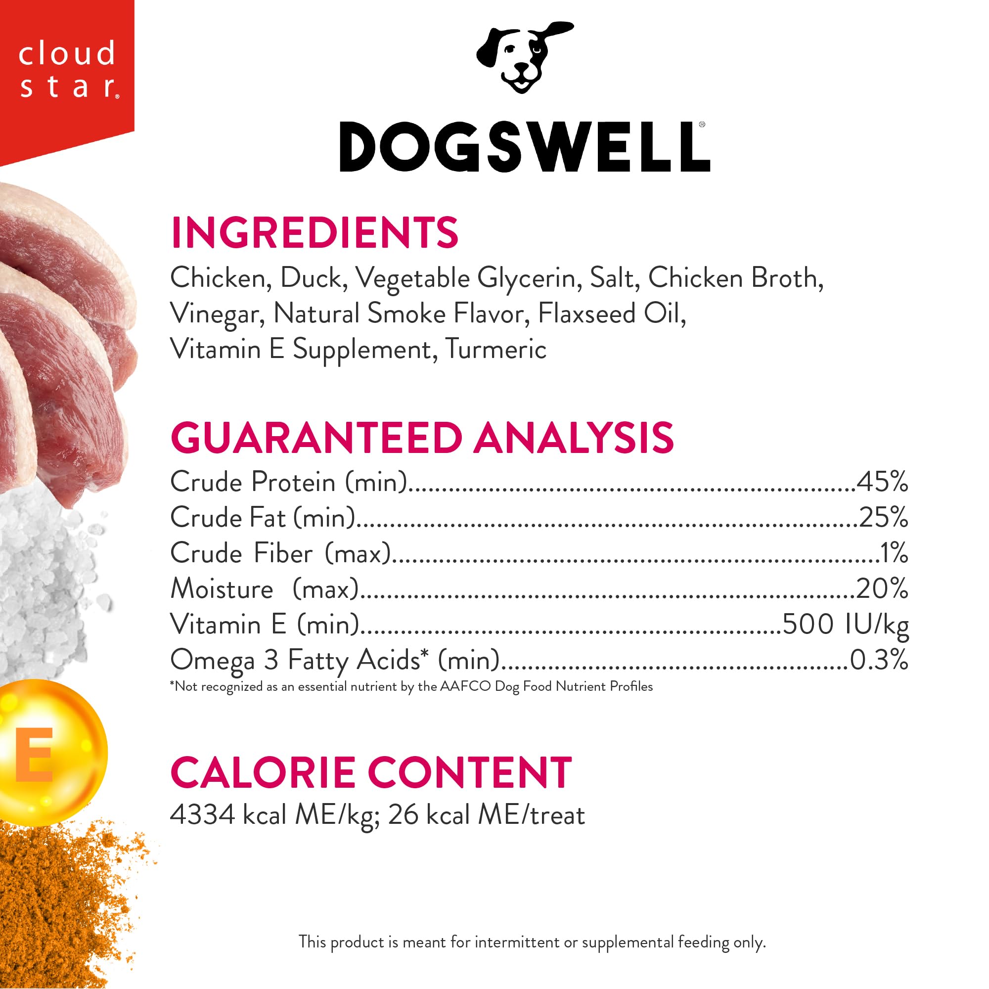 DOGSWELL pato real es el primer ingrediente, snack sabroso para perros