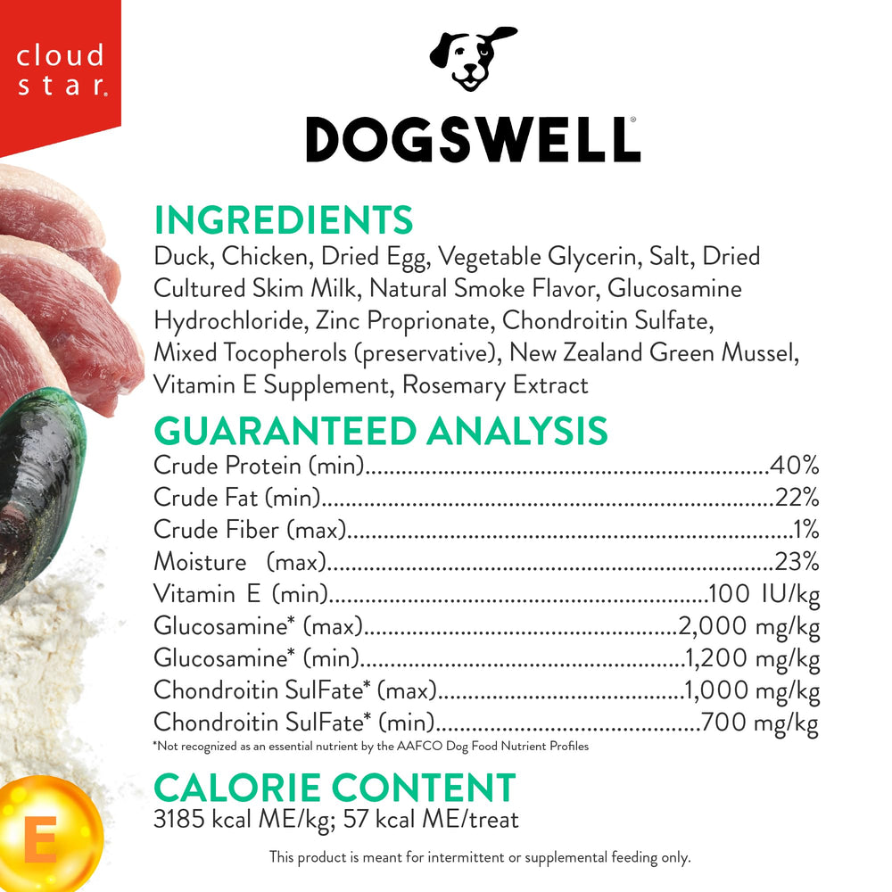 DOGSWELL Sabor ahumado de pato que encanta a los perros.