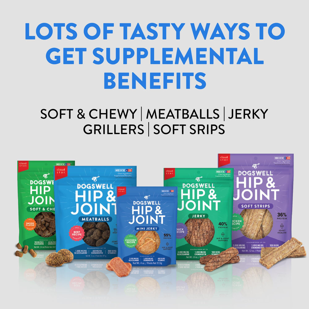DOGSWELL tiras jerky para perro, ideal recompensa diaria
