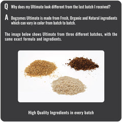Dogzymes Ultimate sin preservantes, fórmula natural para complementar vitaminas y aminoácidos.