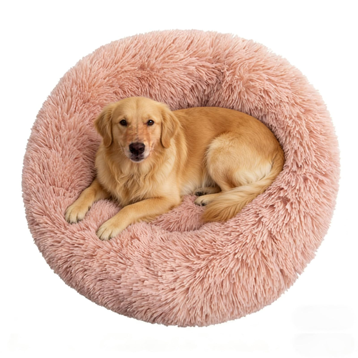 Doimier cama perro donut blush 36 pulgadas descanso suave y reparador