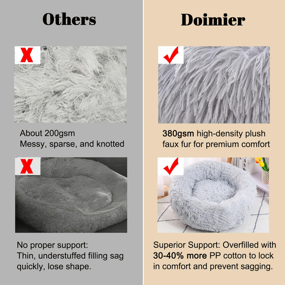 Doimier Cama Donut, tamaño 91 cm para perros de hasta 36 kg