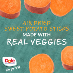Dole para mascotas: paquete de 6 onzas con batata, snack crujiente y natural.